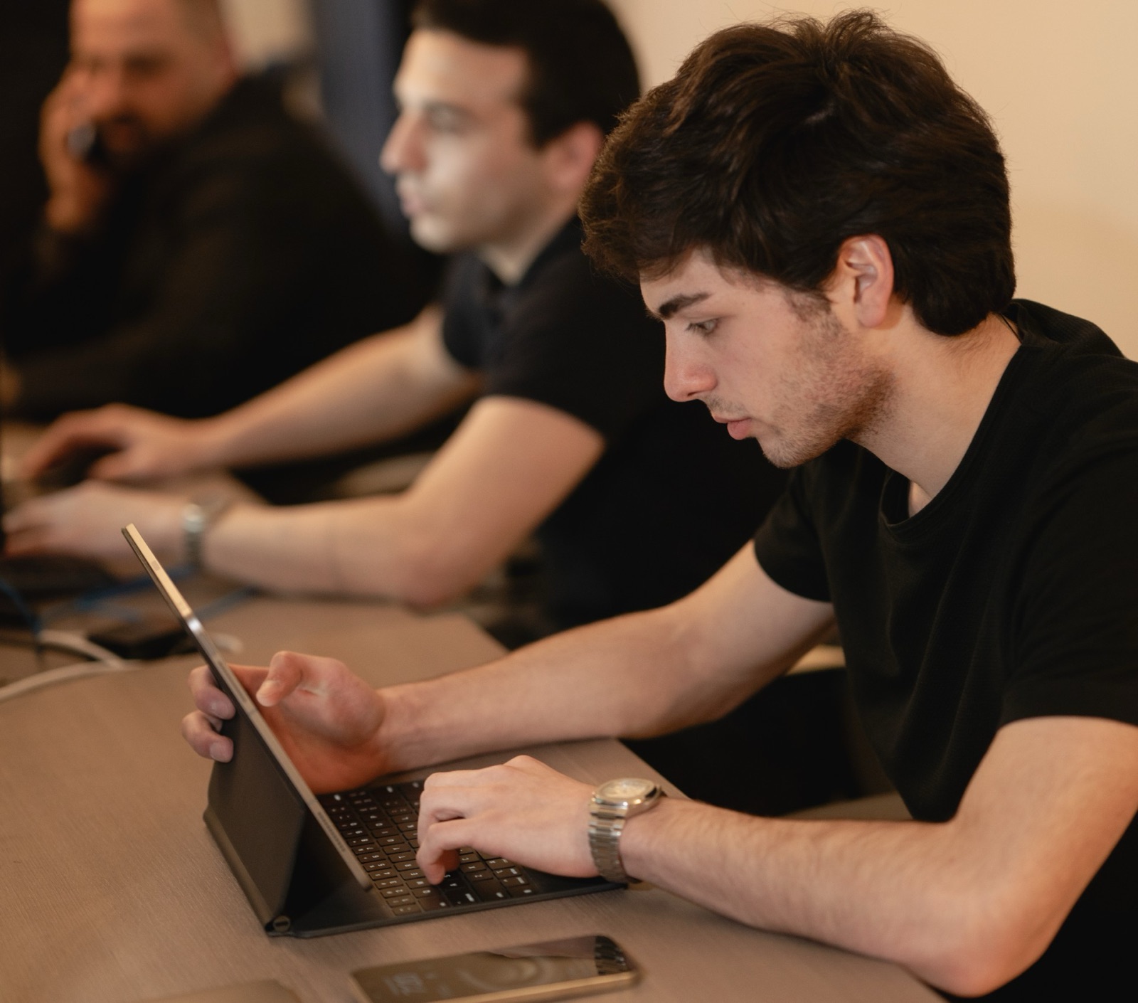Two students working side by side